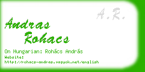andras rohacs business card