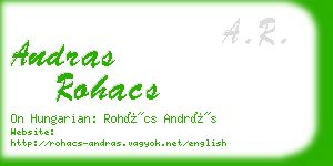 andras rohacs business card